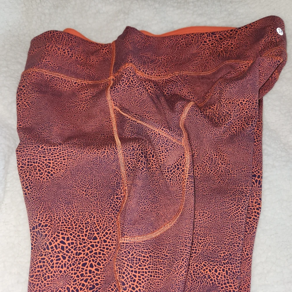 lululemon athletica Pink Coral Patterned Leggings